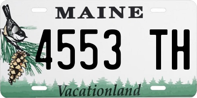 ME license plate 4553TH