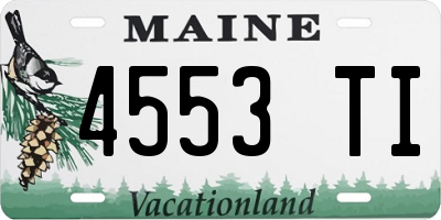 ME license plate 4553TI