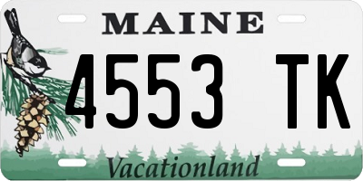 ME license plate 4553TK