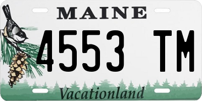 ME license plate 4553TM