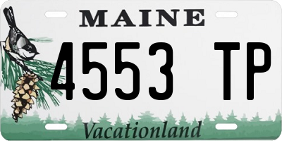 ME license plate 4553TP