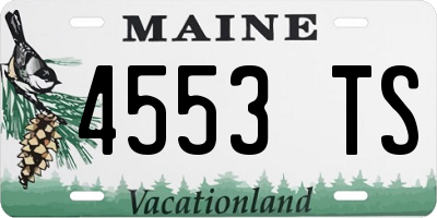 ME license plate 4553TS