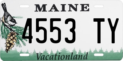 ME license plate 4553TY
