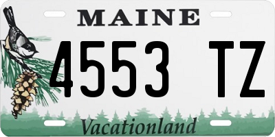 ME license plate 4553TZ