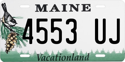 ME license plate 4553UJ