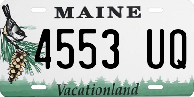 ME license plate 4553UQ