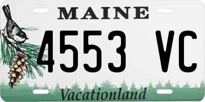 ME license plate 4553VC