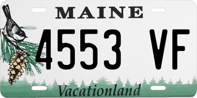ME license plate 4553VF