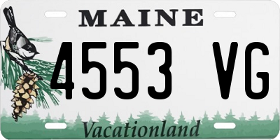 ME license plate 4553VG