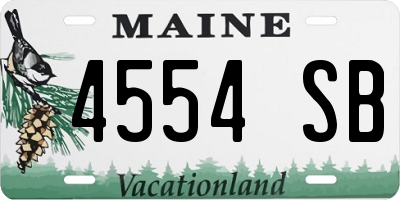 ME license plate 4554SB