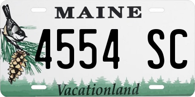 ME license plate 4554SC