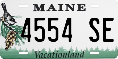ME license plate 4554SE