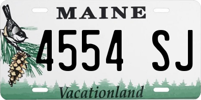 ME license plate 4554SJ