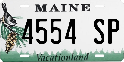 ME license plate 4554SP