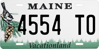 ME license plate 4554TO