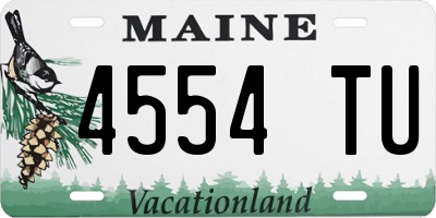 ME license plate 4554TU