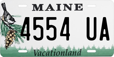 ME license plate 4554UA