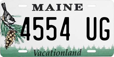 ME license plate 4554UG