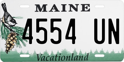 ME license plate 4554UN