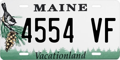 ME license plate 4554VF