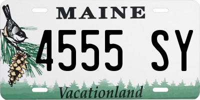 ME license plate 4555SY