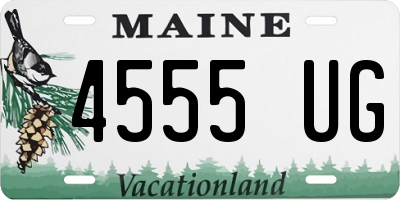 ME license plate 4555UG