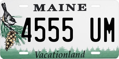 ME license plate 4555UM