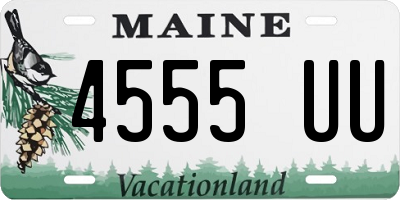 ME license plate 4555UU