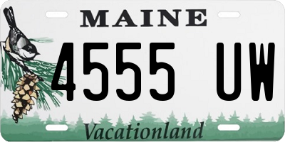 ME license plate 4555UW