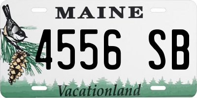 ME license plate 4556SB