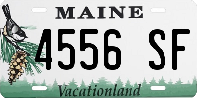 ME license plate 4556SF