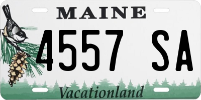 ME license plate 4557SA