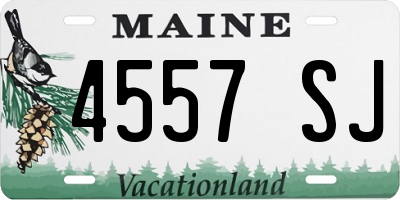 ME license plate 4557SJ