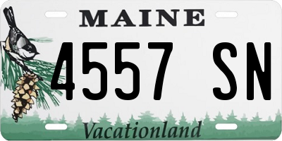 ME license plate 4557SN