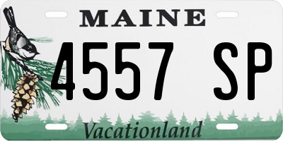 ME license plate 4557SP