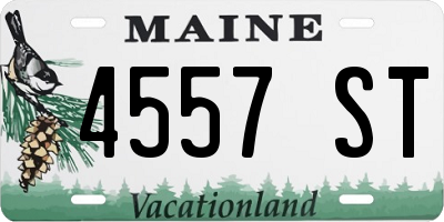 ME license plate 4557ST