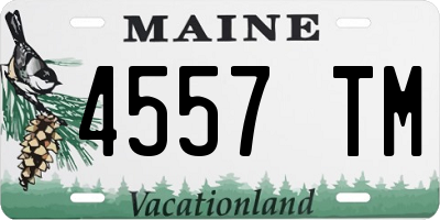 ME license plate 4557TM