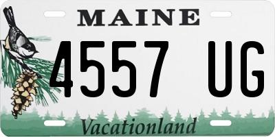 ME license plate 4557UG