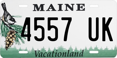 ME license plate 4557UK