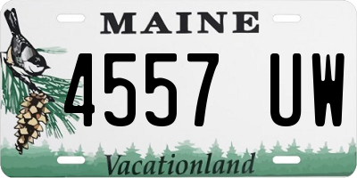 ME license plate 4557UW