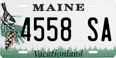 ME license plate 4558SA