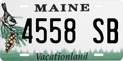 ME license plate 4558SB