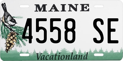 ME license plate 4558SE