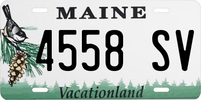 ME license plate 4558SV