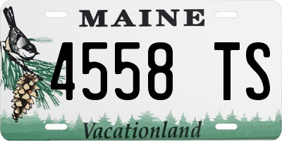 ME license plate 4558TS