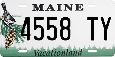 ME license plate 4558TY