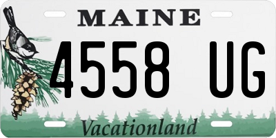ME license plate 4558UG