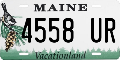 ME license plate 4558UR