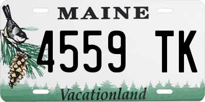 ME license plate 4559TK