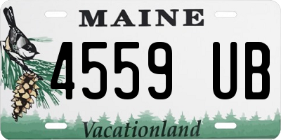 ME license plate 4559UB